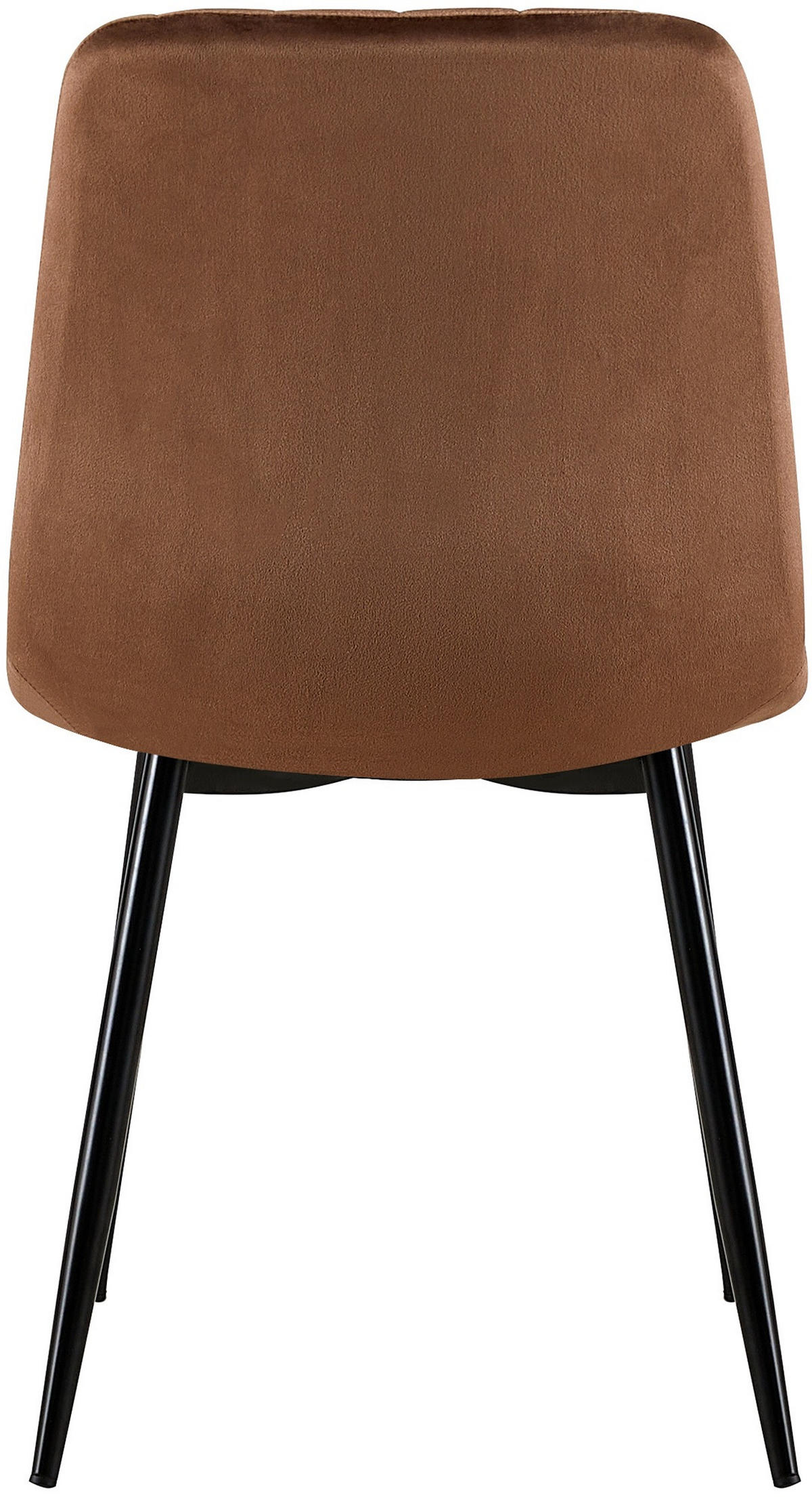 STUHL Samt Braun - Schwarz/Braun, Textil/Metall (45/88/53cm) - CLP