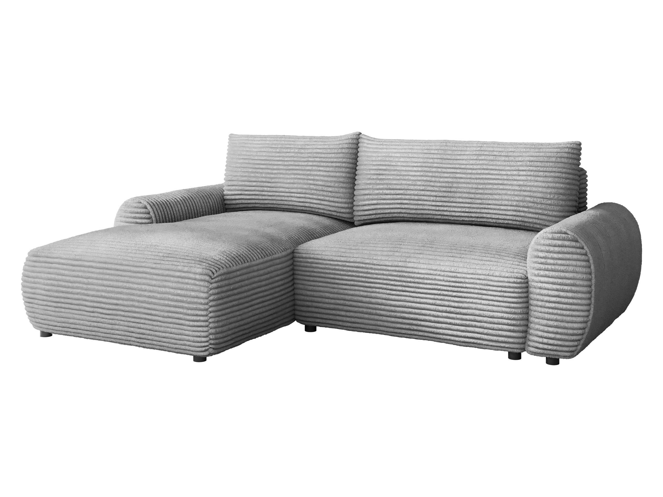 ECKSOFA Bello, Seite: Links - Hellgrau/Schwarz, Holz/Kunststoff (267/177cm) - MIRJAN24