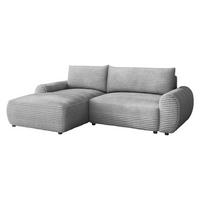 ECKSOFA Bello, Seite: Links - Hellgrau/Schwarz, Holz/Kunststoff (267/177cm) - MIRJAN24