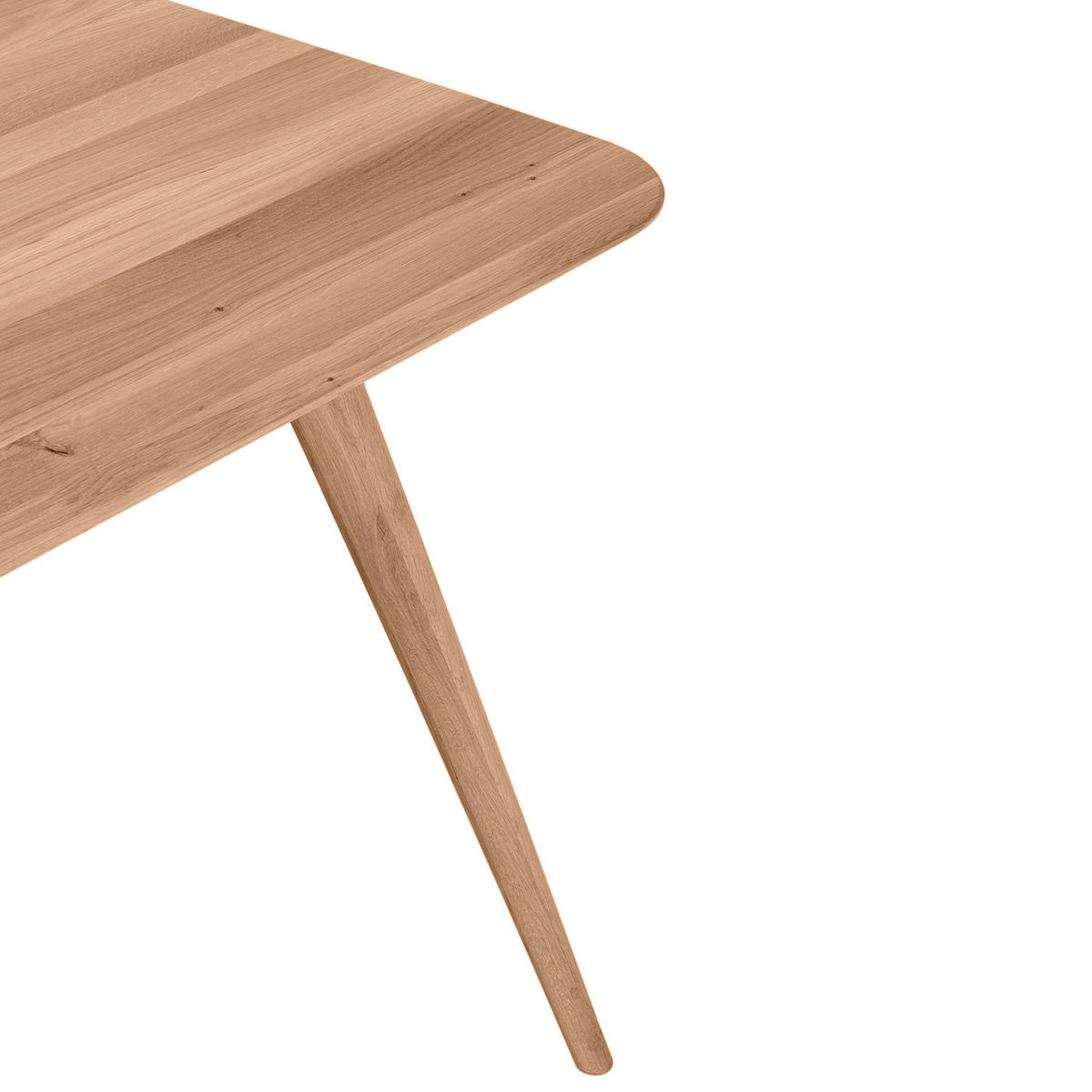 ESSTISCH - Massivholz - Eichefarben, Holz (90/180/75cm) - home24