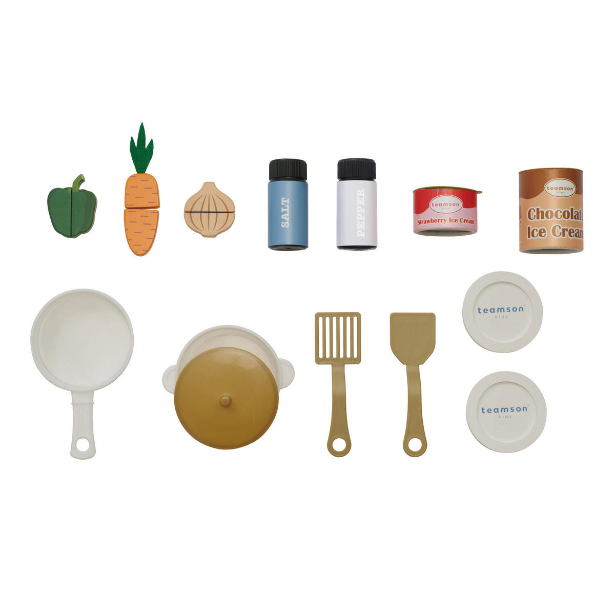 KINDERKUCHE Modulare Holz mit Kühlschrank, 92cm, Blau - Blau, Holzwerkstoff (104/30/92cm) - Teamson Kids