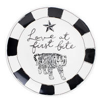 FRÜHSTÜCKSTELLER Liebe auf den ersten Biss in Schwarz - 22cm - Schwarz, Keramik (21.8/21.8/2.5cm) - Blond Amsterdam