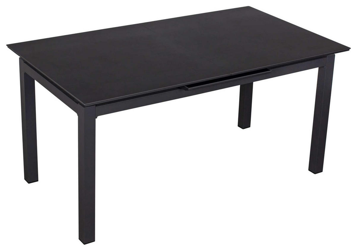 AUSZIEHTISCH Tarifa 160/210 x 90 cm dark grey Aluminium - Grau, Metall (160/90/76cm) - Mr. Deko