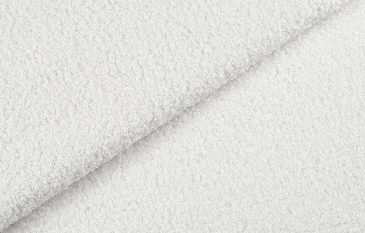 POLSTERBETT MILA 160 mit Lattenrost – Stoff Woolly 07 - Weiß, Holzwerkstoff (160/200cm) - Kier Furniture