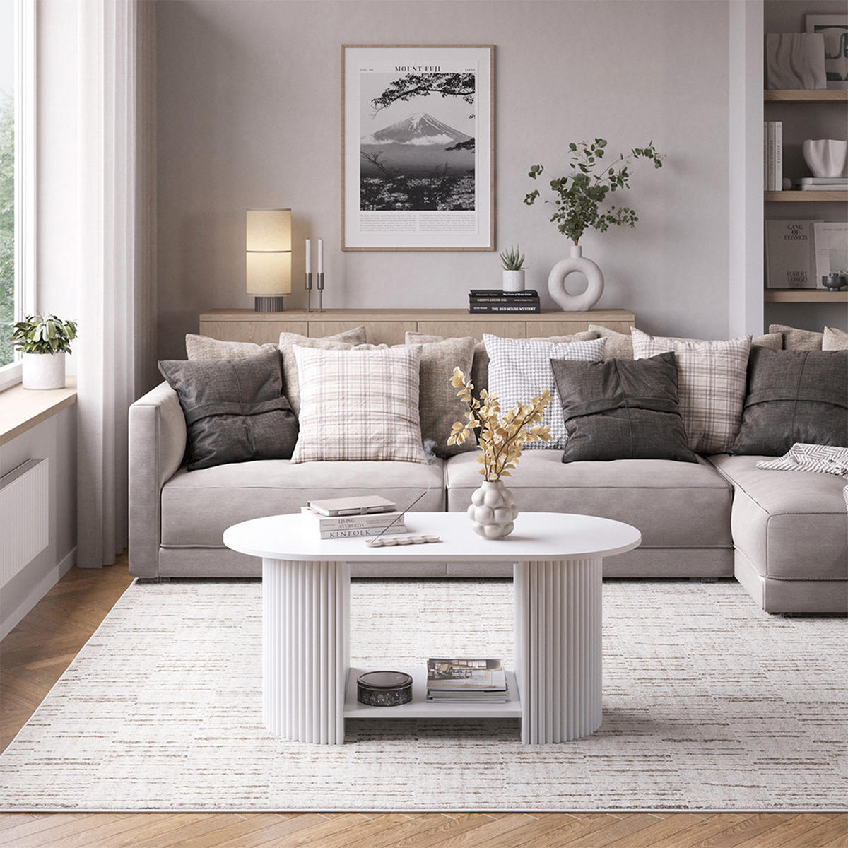 COUCHTISCH Calero, Weiß/Weiß, 100 x 50 cm - Weiß, Holzwerkstoff (50/100/45cm) - Vicco