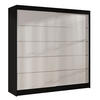 SCHWEBETÜRENSCHRANK Basti IV - 200 cm - Schwarz/Weiß, Holzwerkstoff/Metall (200/215/58cm) - Sofnet