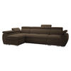 ECKSOFA Boston LCP, Seite: Links LCP+2R+1P(65) - Silberfarben/Braun, Holz/Textil (320/170cm) - MIRJAN24