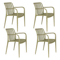 GARTENSTUHL Amae Grün - 4 er Set - Grün, Kunststoff (53/80.5/57cm) - Housecraft Living