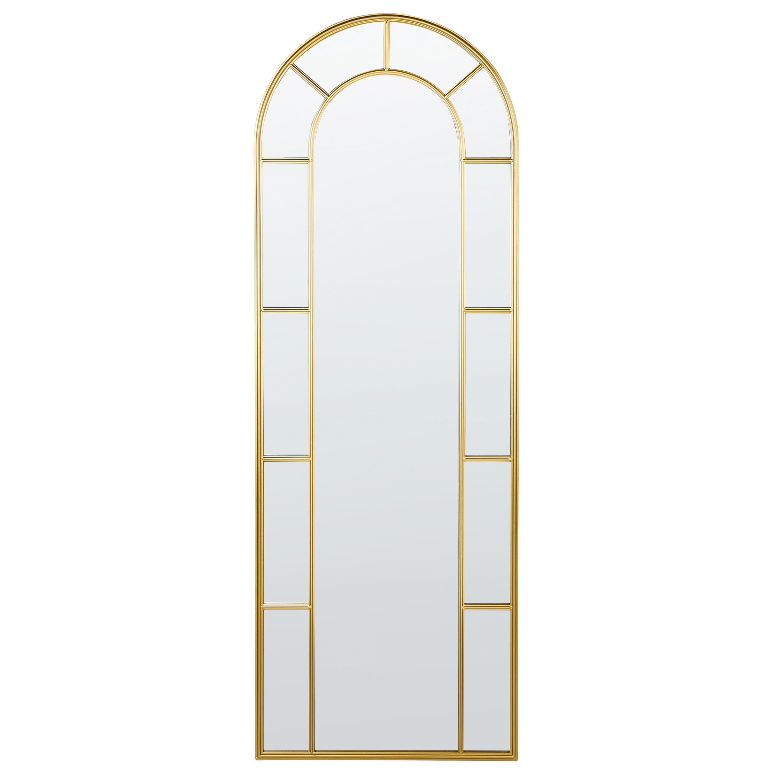 WANDSPIEGEL gold Metall 60/170 cm Crosses - Goldfarben, Metall (60/170/3cm) - Beliani