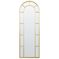 WANDSPIEGEL gold Metall 60/170 cm Crosses - Goldfarben, Metall (60/170/3cm) - Beliani