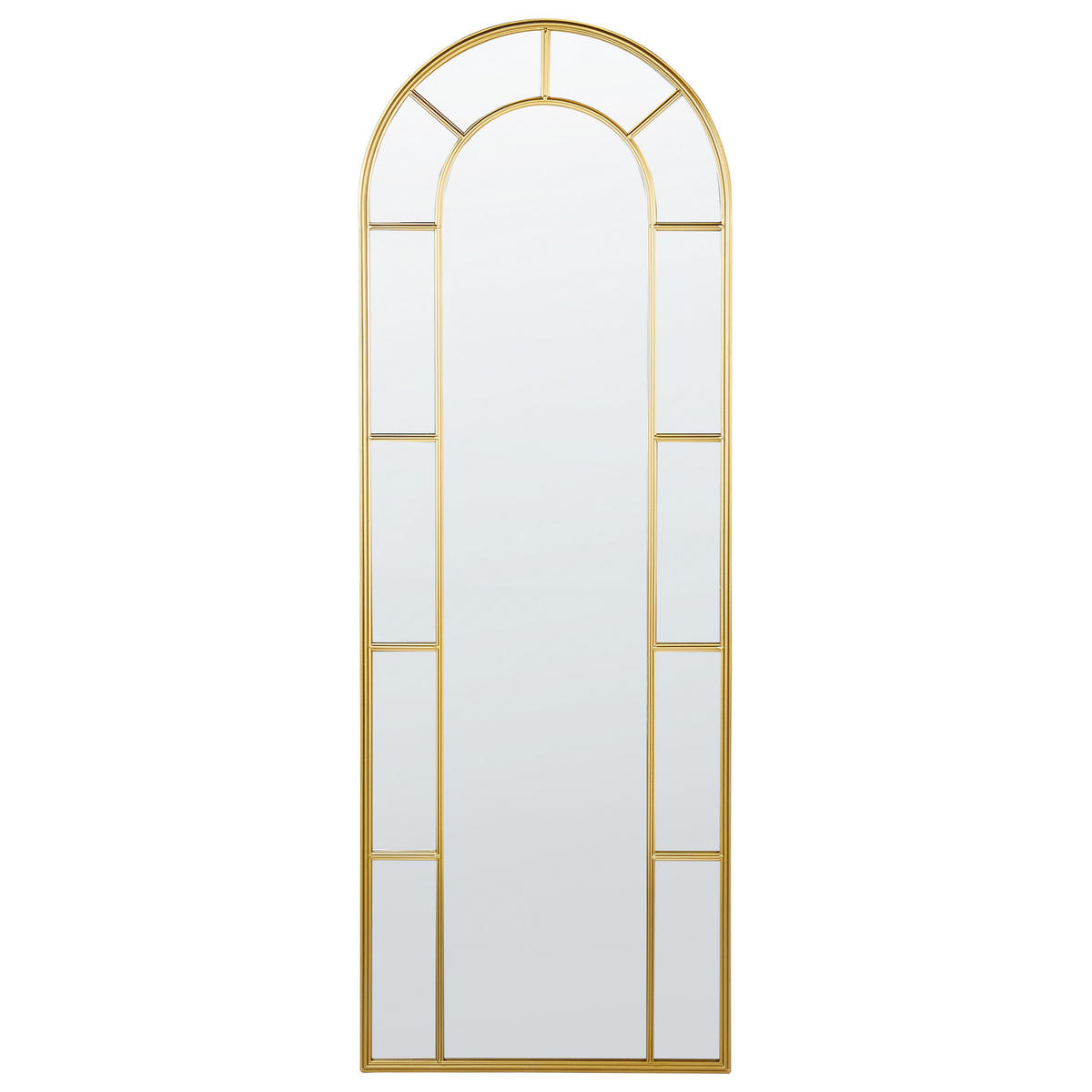 WANDSPIEGEL gold Metall 60/170 cm Crosses - Goldfarben, Metall (60/170/3cm) - Beliani