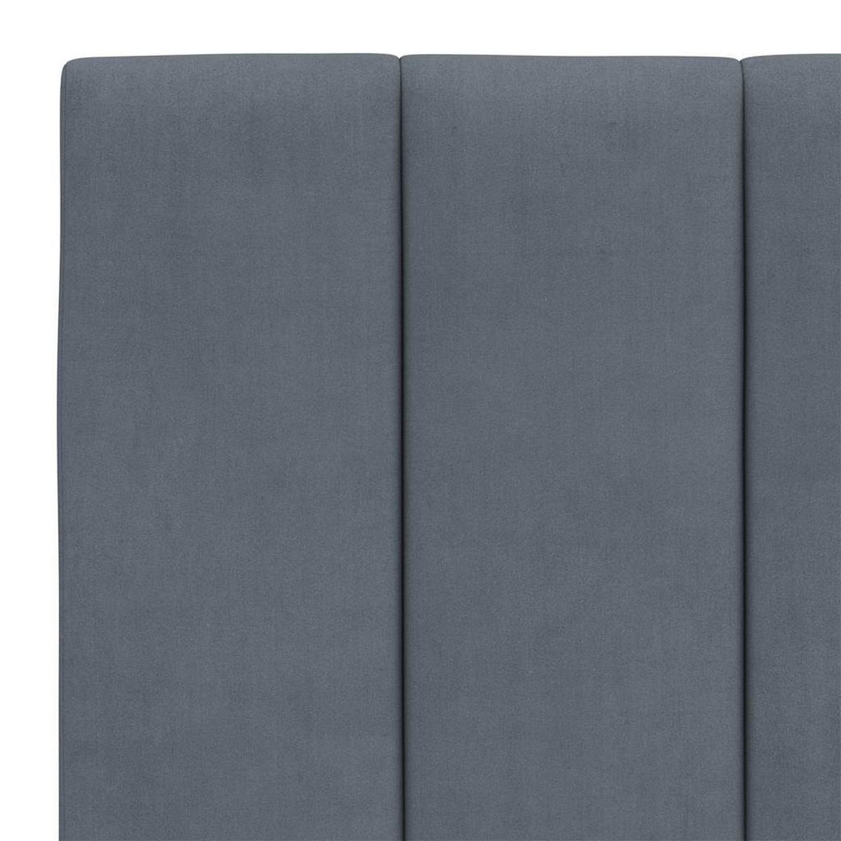 KOPFTEIL-KISSEN Dunkelgrau 140 Cm Samt - Dunkelgrau, Naturmaterialen - vidaXL