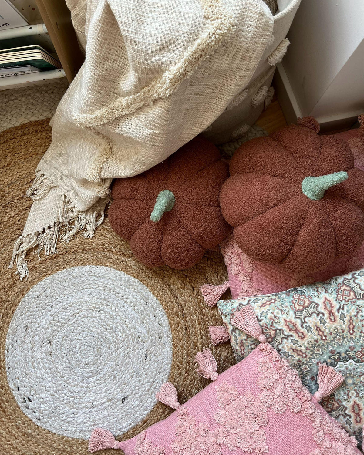 DECKE Helles Beige Jaunpur 130/180 cm - Beige, Naturmaterialen/Textil (130/180cm) - Beliani