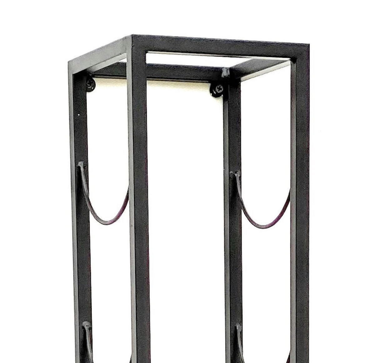 WEINREGAL für 6 Flaschen Metall Wand 80 cm Schwarz 96238 - Schwarz, Metall (15/80/15cm) - DanDiBo