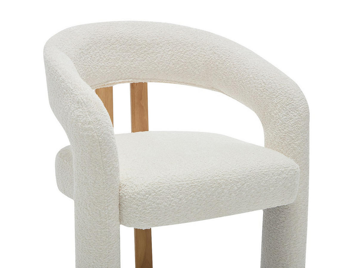STUHL - 65 cm x 58 cm - stoff - naturfarben hell, weiß Noreti - Naturfarben/Weiß, Textil (65/79/58cm) - Vente-Unique