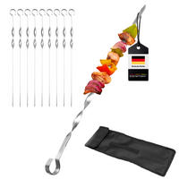 GRILLSPIESSE 10er-Set, silber, Edelstahl - Edelstahlfarben, Metall (1cm) - bremermann