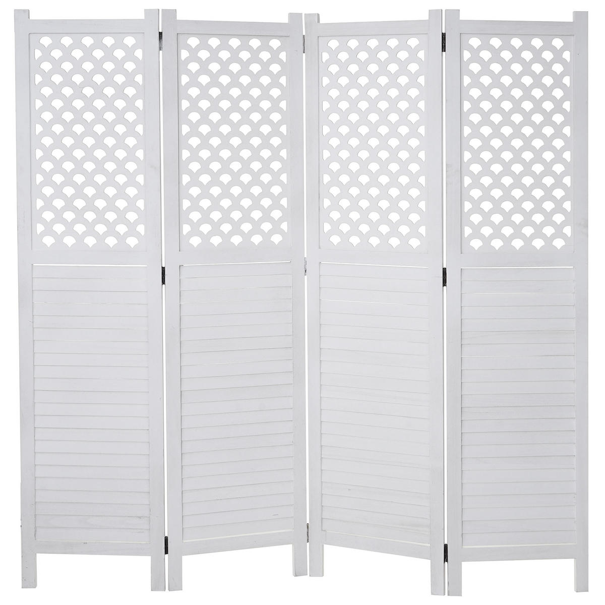 PARAVENT Weiß - Weiß, Holz (161/170/2cm) - MCW