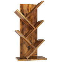 BÜCHERREGAL Baumstruktur 4 Ebenen Rustikal Braun 60 cm - Braun, Holzwerkstoff (17/60/30cm)