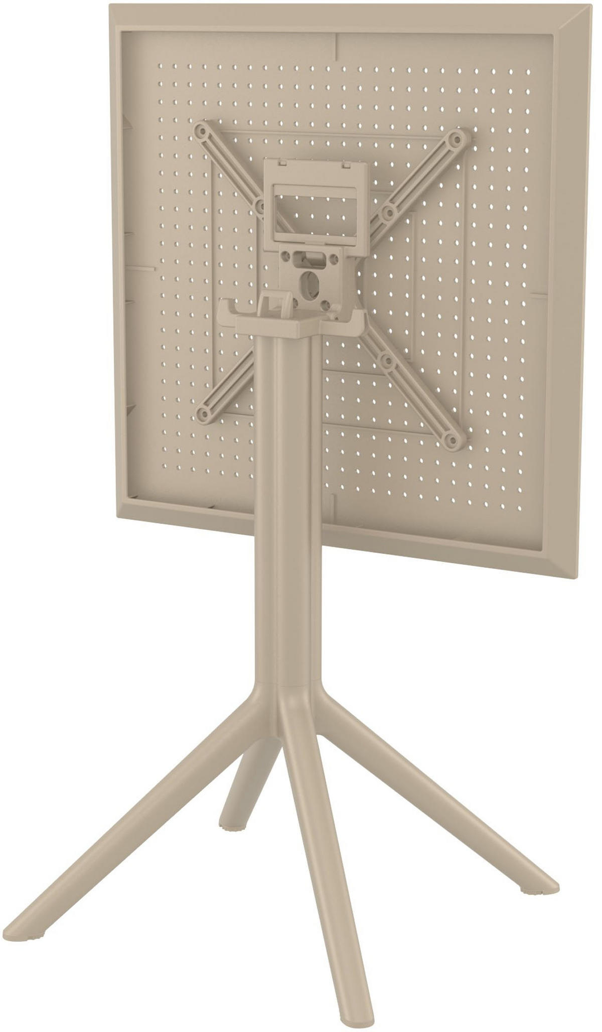 GARTENTISCH eckig 60/60/74 cm Kunststoff taupe - Taupe, Kunststoff (60/60/74cm) - CLP