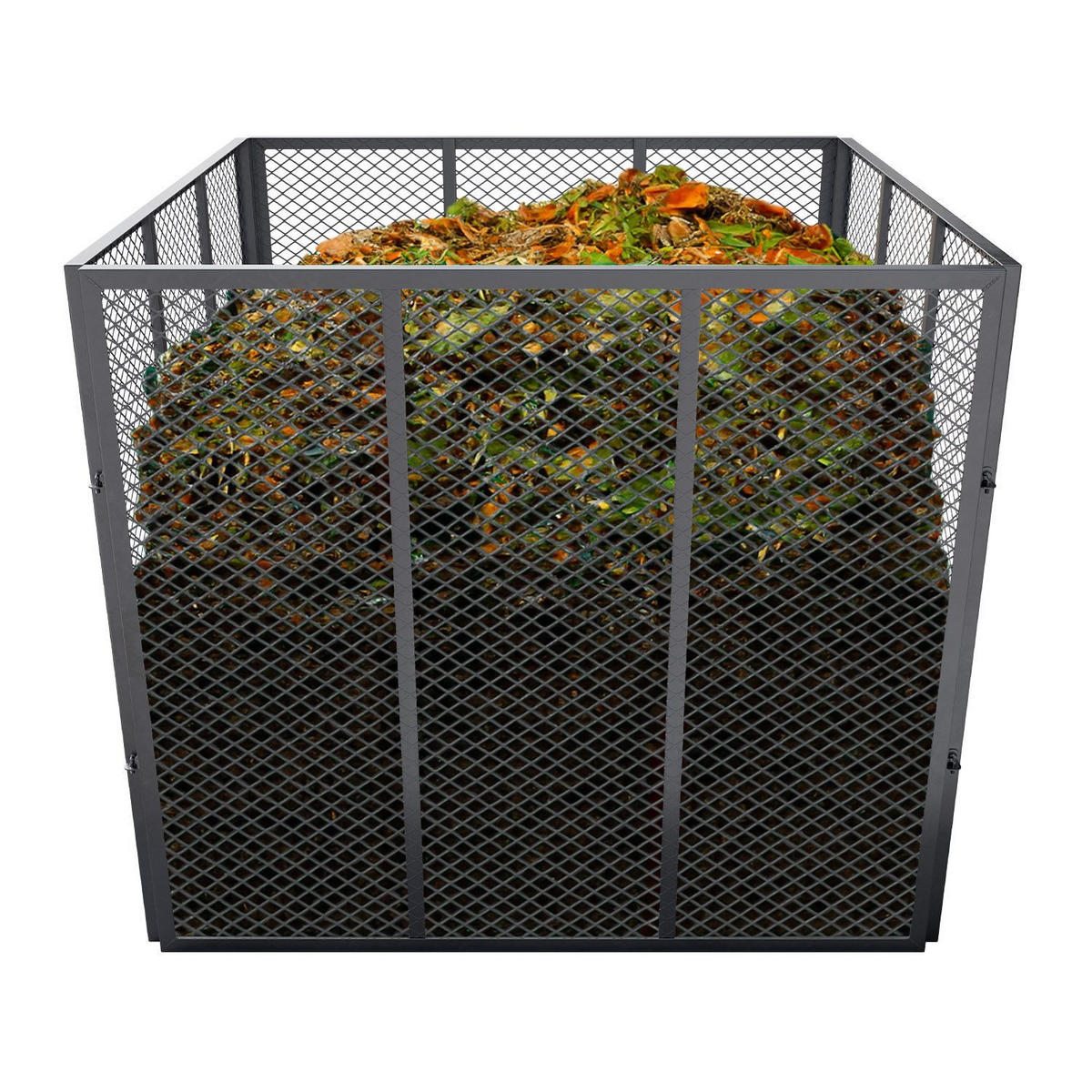 KOMPOSTER Metall silber 800L - Silberfarben, Metall (100/80/100cm) - Juskys