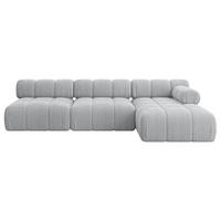 ECKSOFA modulares Sofa Razon-L2 - 285x160x70 cm Grau Cord - Grau, Holzwerkstoff/Textil (285/160cm) - ALTDECOR