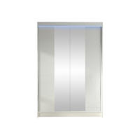 SCHWEBETÜRENSCHRANK Lino II mit RGB LED Beleuchtung - Weiß, Holzwerkstoff/Metall (120/200/58cm) - MIRJAN24