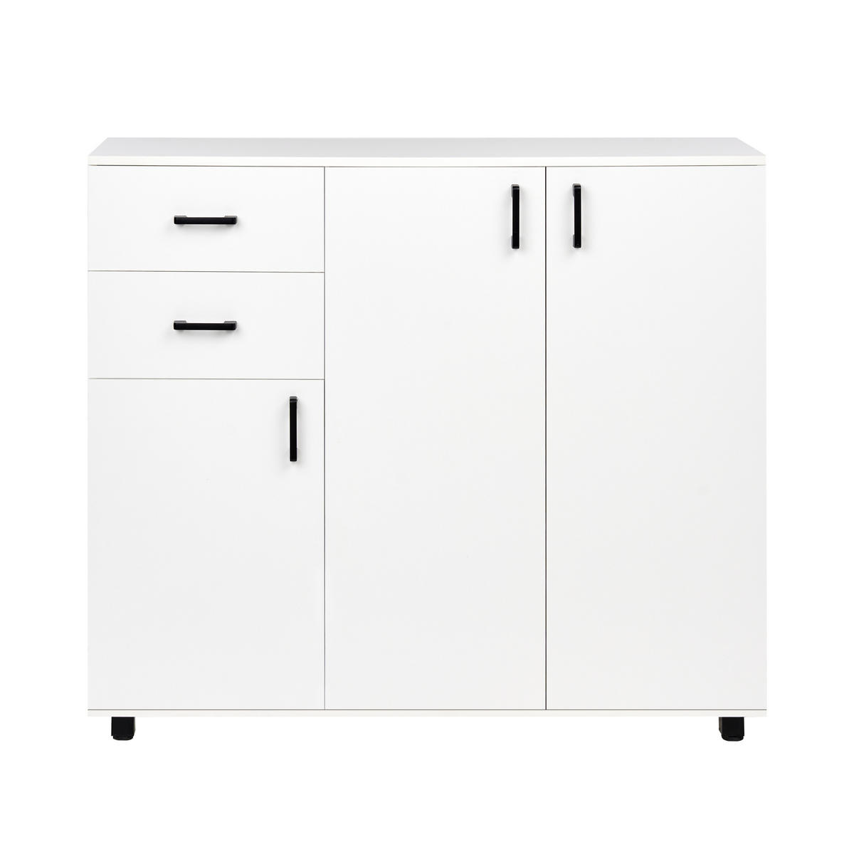 SET HOL alb Burra - alb, compozit lemnos (113/97/37cm) - Beliani