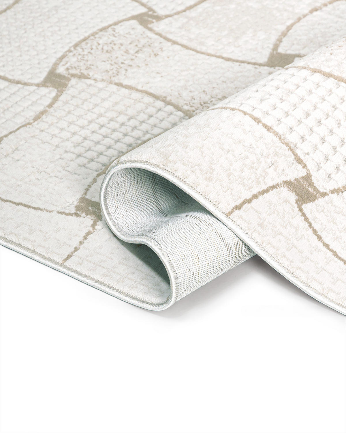 TEPPICH Alin Mimbre Mazovia 120x170cm Beige Creme Abstrakt Kurzflor - Beige, Textil (120/170cm) - Mazovia