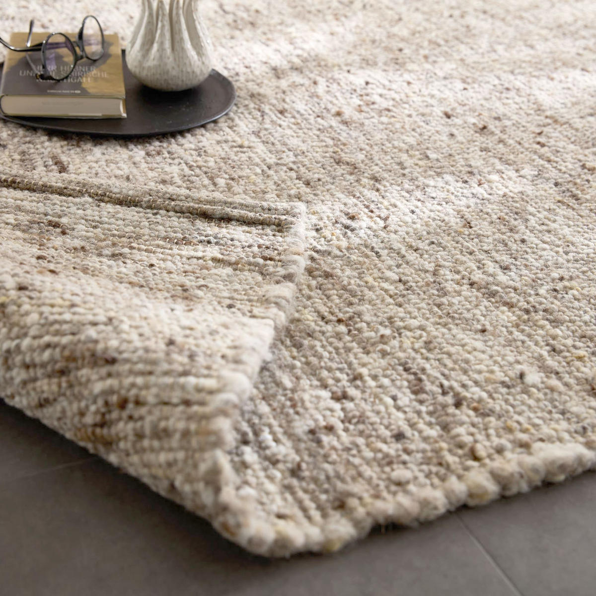HANDWEBTEPPICH Anden 190x290 cm - Sandfarben, Textil (190/290cm) - Rug and Roll