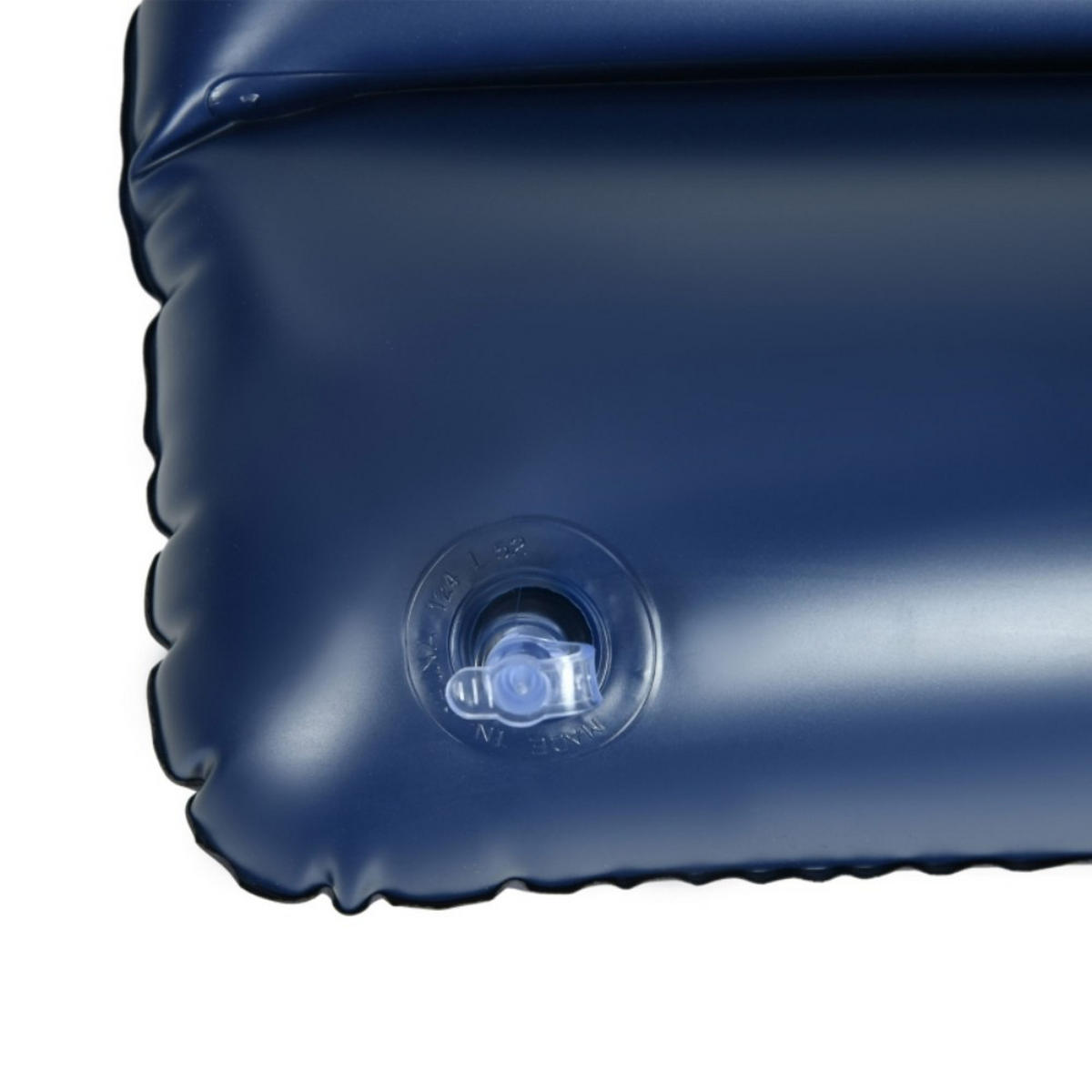 LUFTBETT Doppel-Luftmatratze mit Handpumpe & Kopfkissen， Blau 203x152x22cm für Camping & Gäste - Blau, Kunststoff