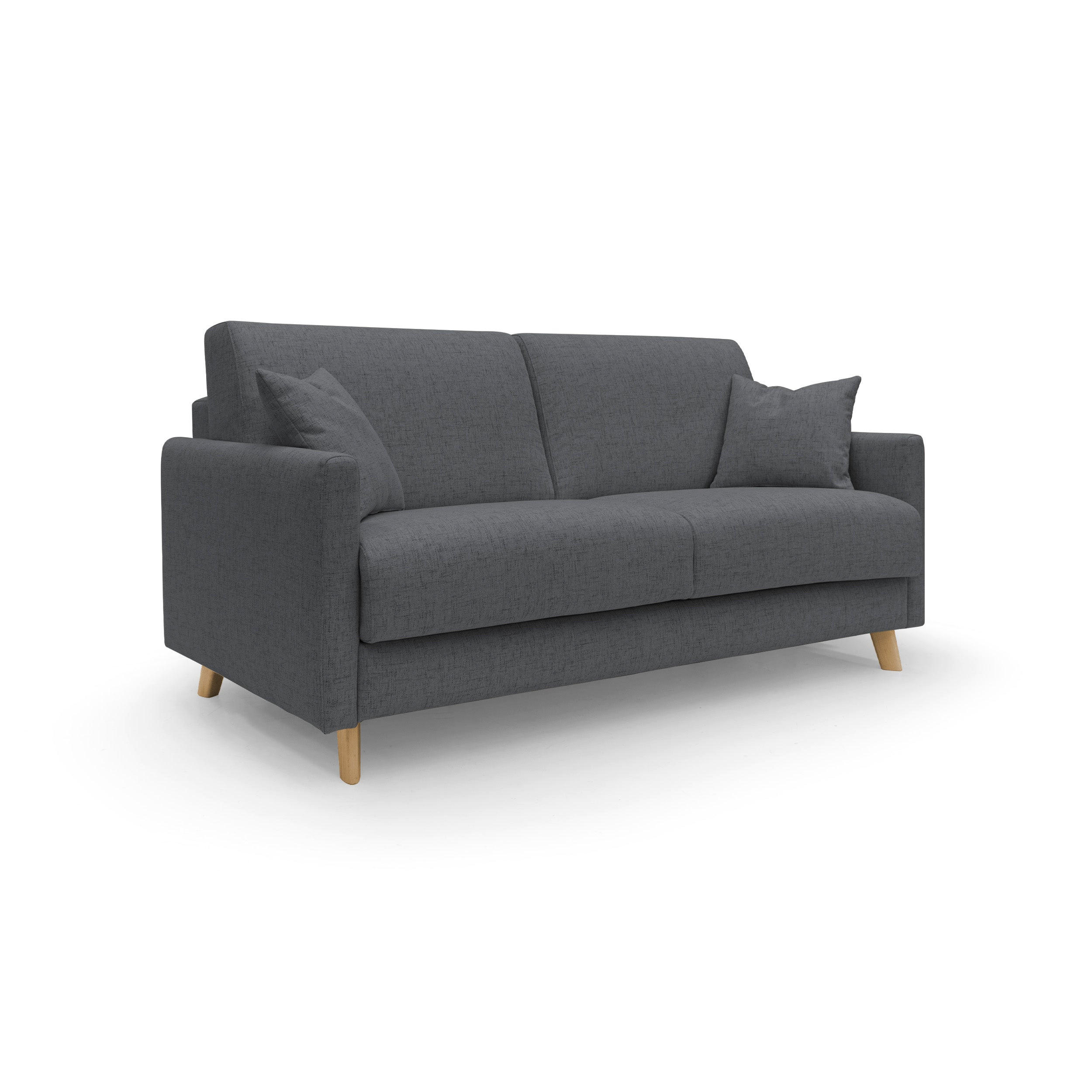 SCHLAFSOFA Edgar - Anthrazit, Textil (200/94/97cm) - Divani.store
