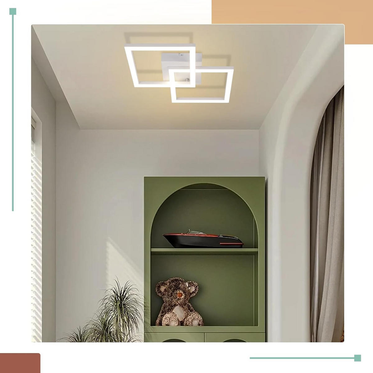 LED-DECKENLEUCHTE Lichtvahn 6/47/29.5 cm - Weiß, Metall (29.5/6/47cm) - ZMH