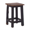HOCKER MADERO Recyclingholz 04 schwarz-natur - Graubraun, Karton (30/48/30cm) - DESIGN DELIGHTS