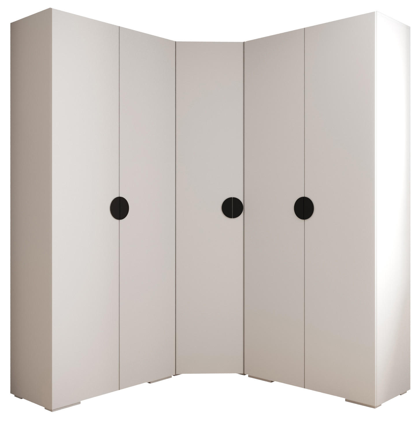 Abiks Möbel Garderoben-Set Weiß, Schwarz 181.7x236.7x47 cm