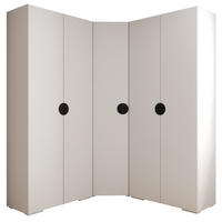 GARDEROBEN-SET 236,7/181,7/47 - Schwarz/Weiß, Holz/Kunststoff (181.7/236.7/47cm) - Abiks Möbel
