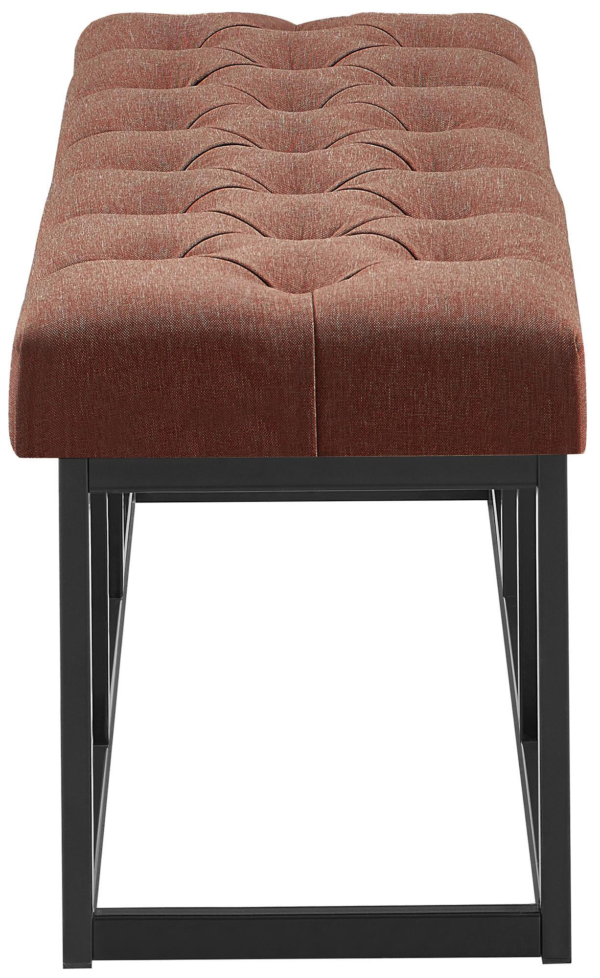 SITZBANK 100/38 cm Stoff Braun - Schwarz/Braun, Textil/Metall (100/46/38cm) - CLP