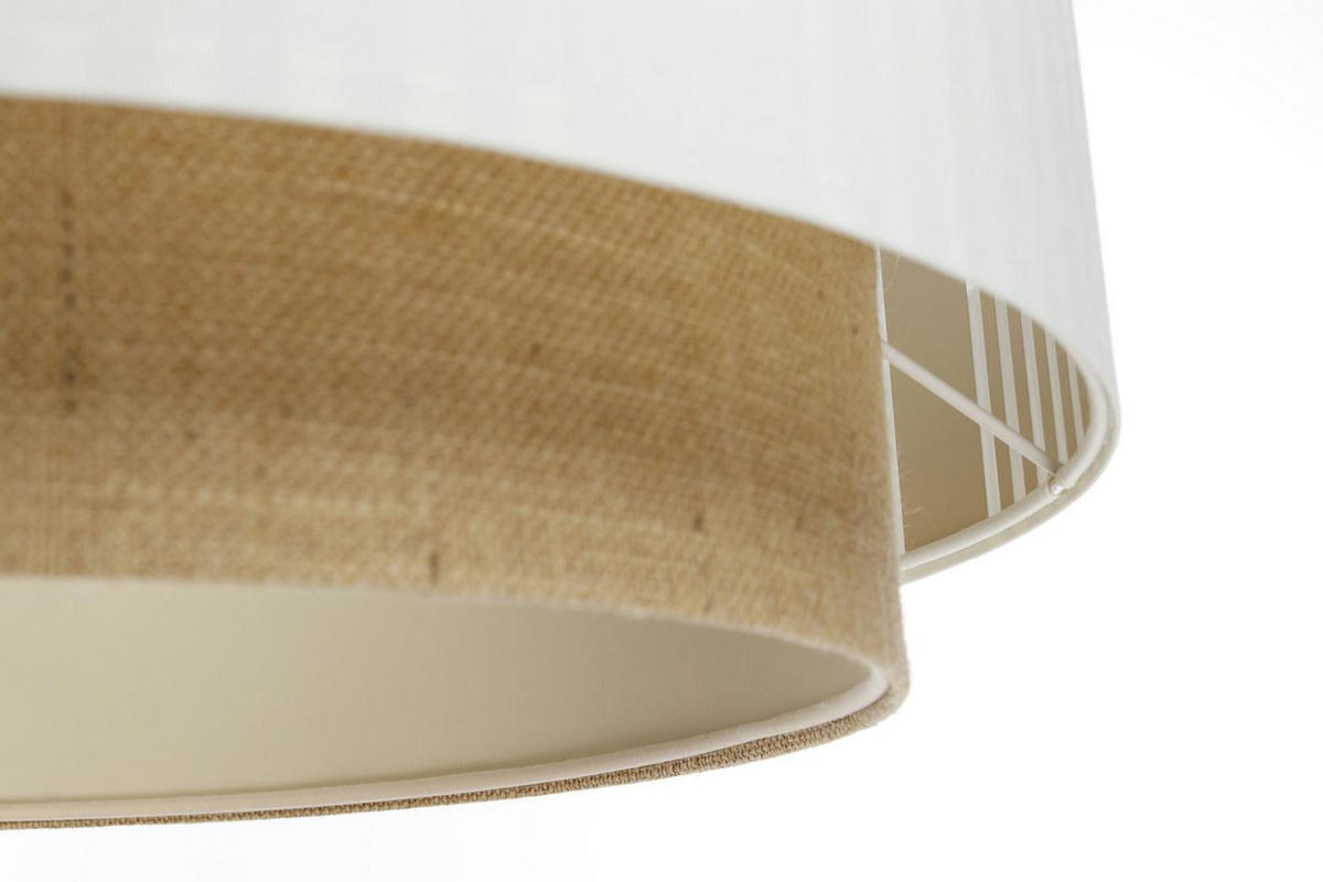 HÄNGELEUCHTE Weiß 70/98 cm - Beige/Weiß, Kunststoff (28/1.2/98cm) - ONZENO