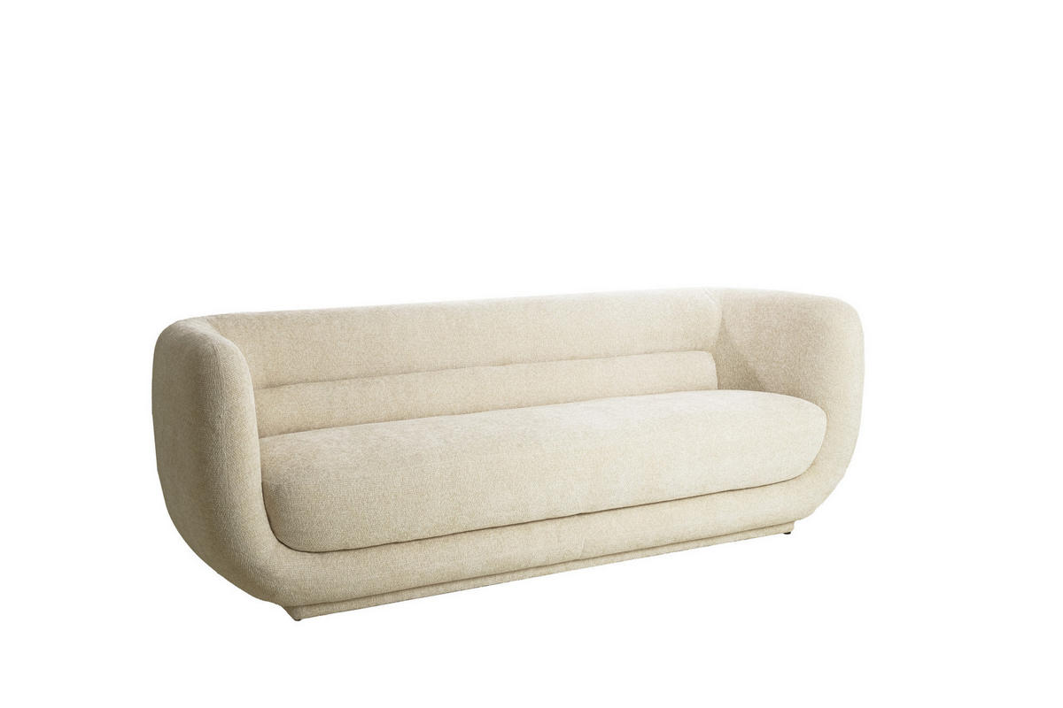 BANK Kialy Weiß 237/96/75 cm - Weiß, Holz (96/75/237cm) - Light & Living