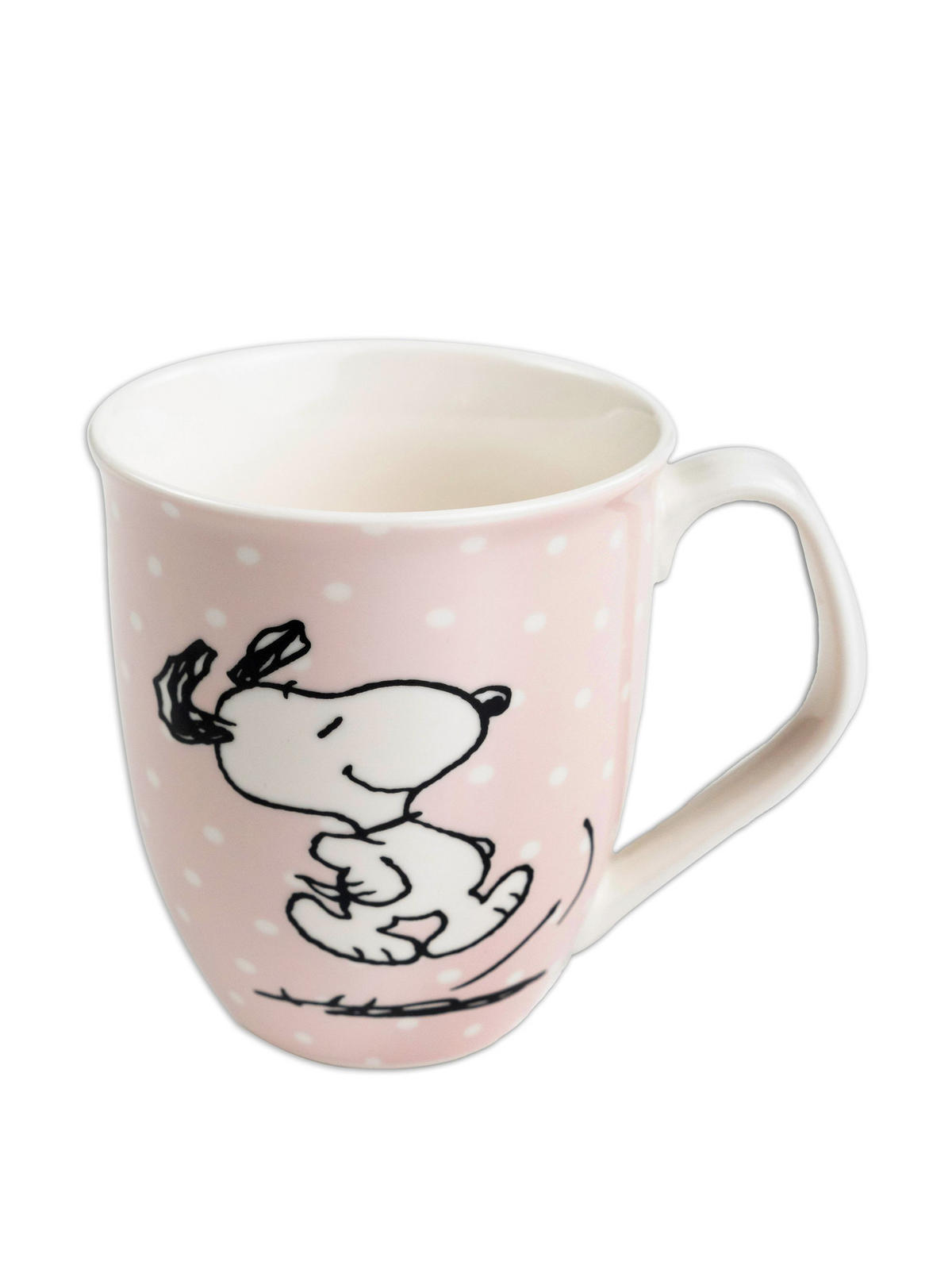 KAFFEEBECHER The Peanuts Snoopy Rosa mit Punkten 280 ml - Rosa, Keramik (0.28L) - United Labels