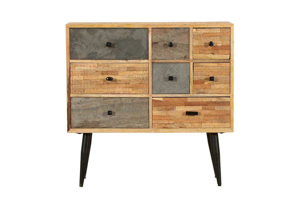 KOMMODE Kjell Teak Braun 90,5x31x92cm - Braun, Holz (92/90.5/31cm) - DELUKE