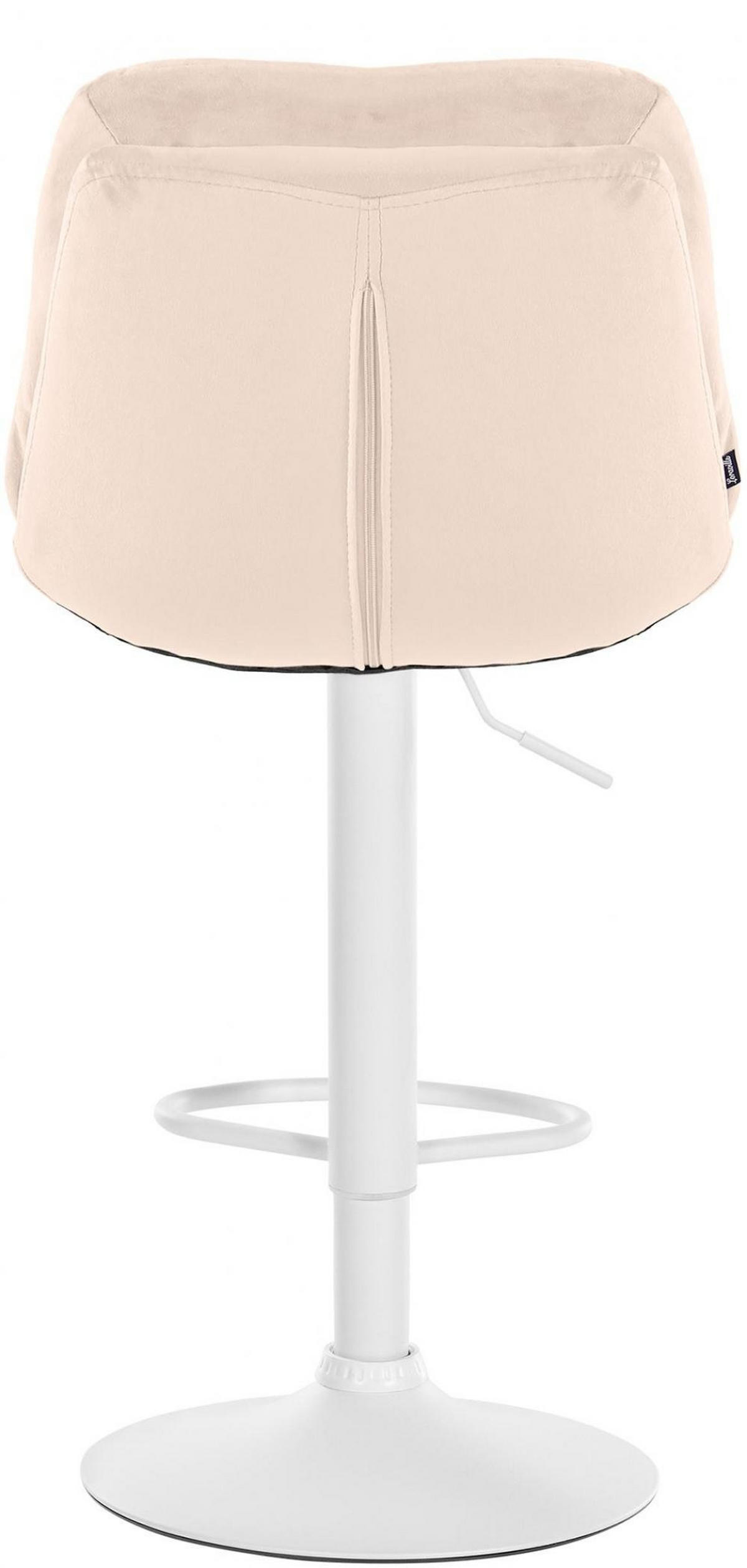 BARHOCKER Samt creme - Creme/Schwarz, Textil (46/94/54cm) - CLP