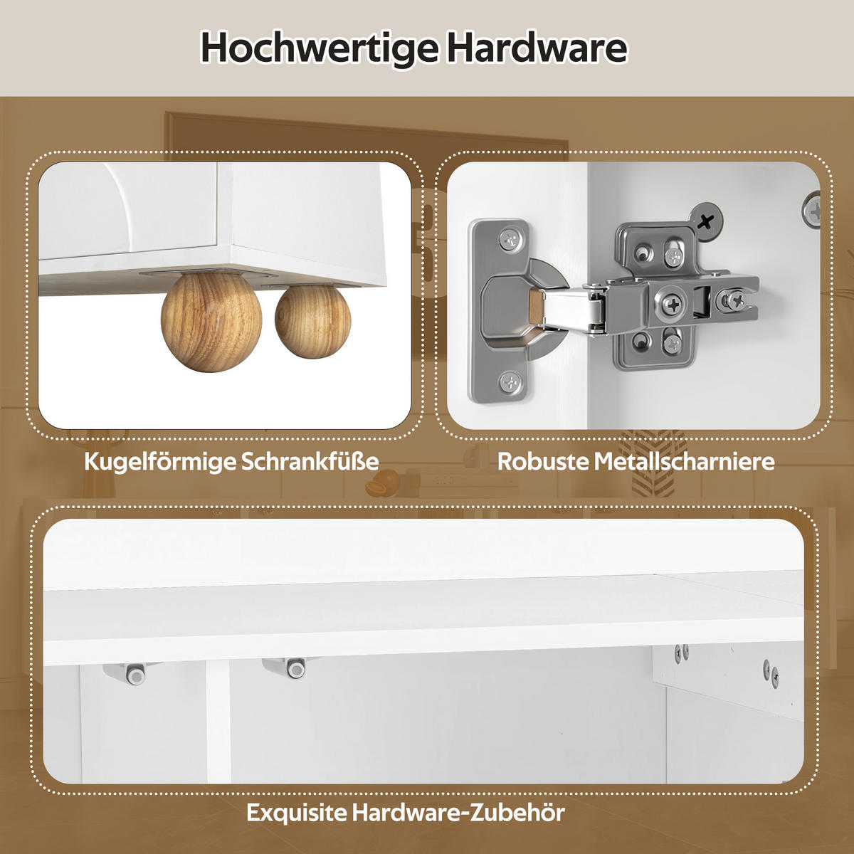 TV-SCHRANK 175x38x50 4 Türen Vintage Holzmaserung Design - Multicolor, Holzwerkstoff (38/50/175cm) - FLIEKS