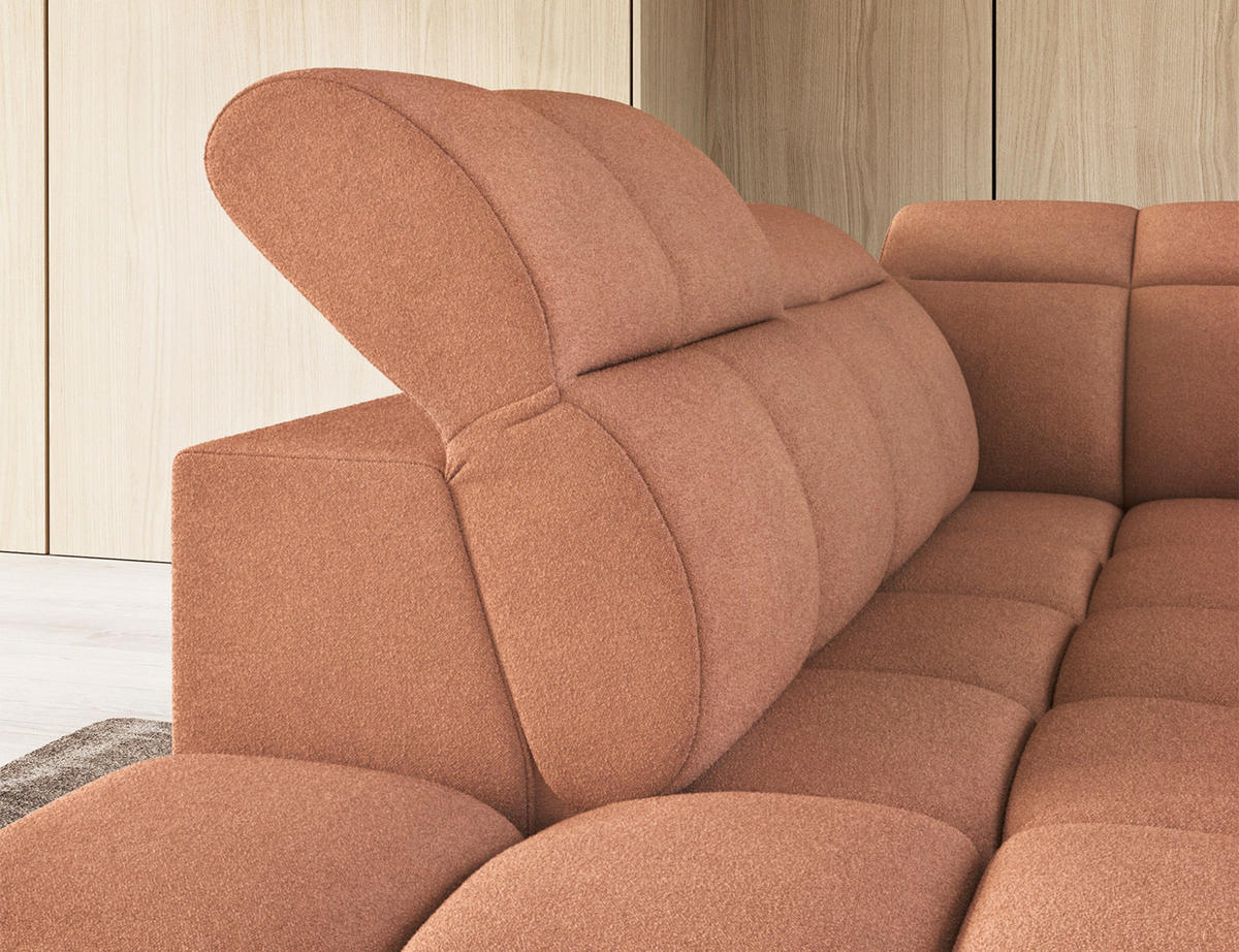 ECKSOFA Eagle L - Orange (Xillar 24) - Orange, Holzwerkstoff (258/208cm) - Möblo