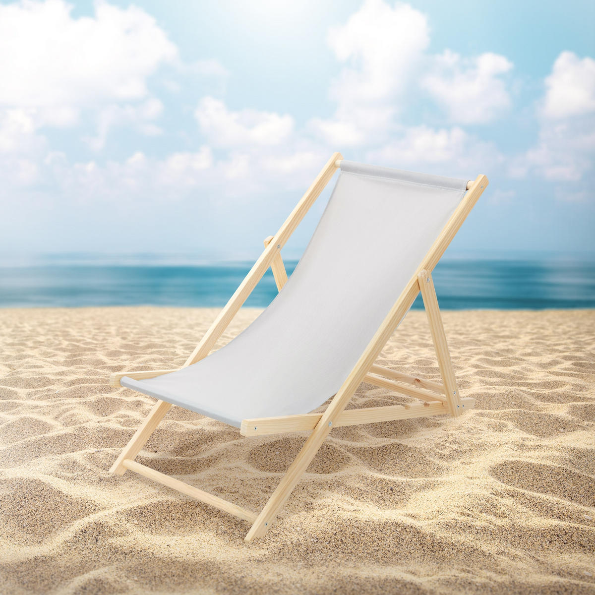 LIEGESTUHL 5er Set Hellgrau - Hellgrau, Holz (57.5/83/100cm) - ECD-Germany