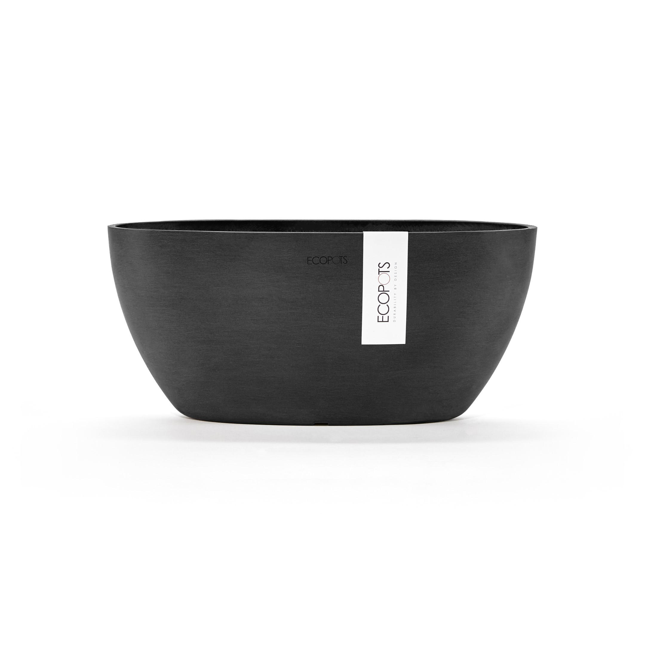 Ecopots Blumentopf Dunkelgrau 13.5 cm