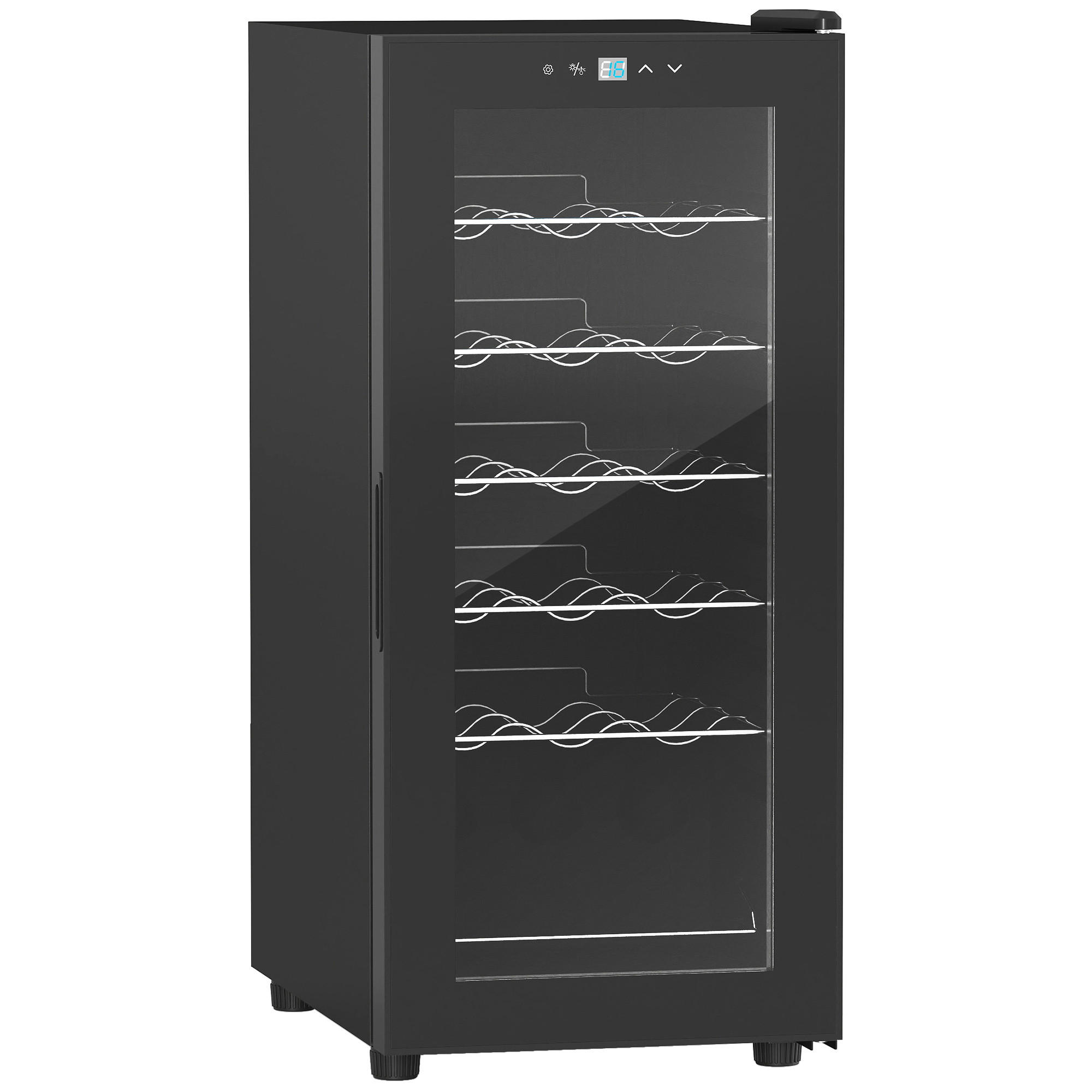 Homcom Weinkühlschrank Schwarz 45x78x34.5 cm
