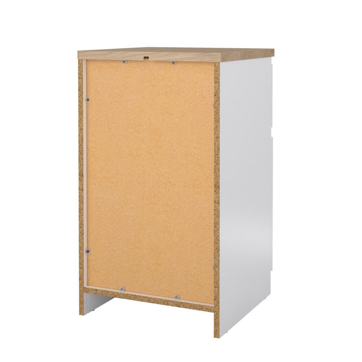 NACHTTISCH, Naia, Nussbaum / Weiß, Holzwerkstoff / Metall, 41 x 40 x 70 cm - Nussbaumfarben, Holzwerkstoff/Metall (41/70/40cm) - ebuy24