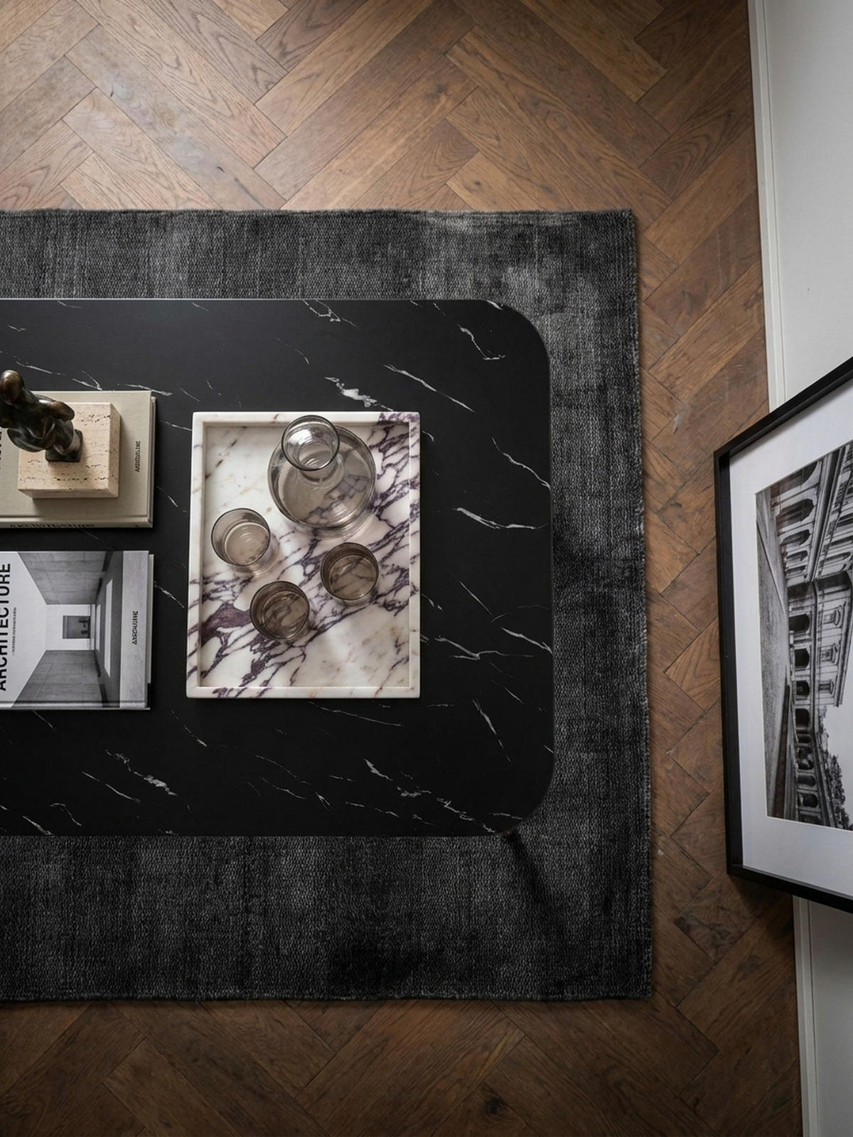 ESSTISCH Marmoroptik Metall Rechteckig Modern Klein, Schwarz 120x60x76 cm - Goldfarben/Schwarz, Holzwerkstoff/Metall (60/120/76cm) - KADIMA DESIGN