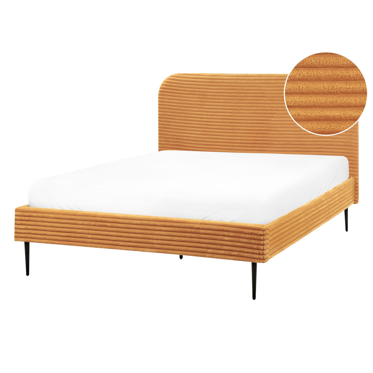 POLSTERBETT mit Lattenrost 140x200 cm Orange Flayat - Orange, Textil (140/200cm) - Beliani