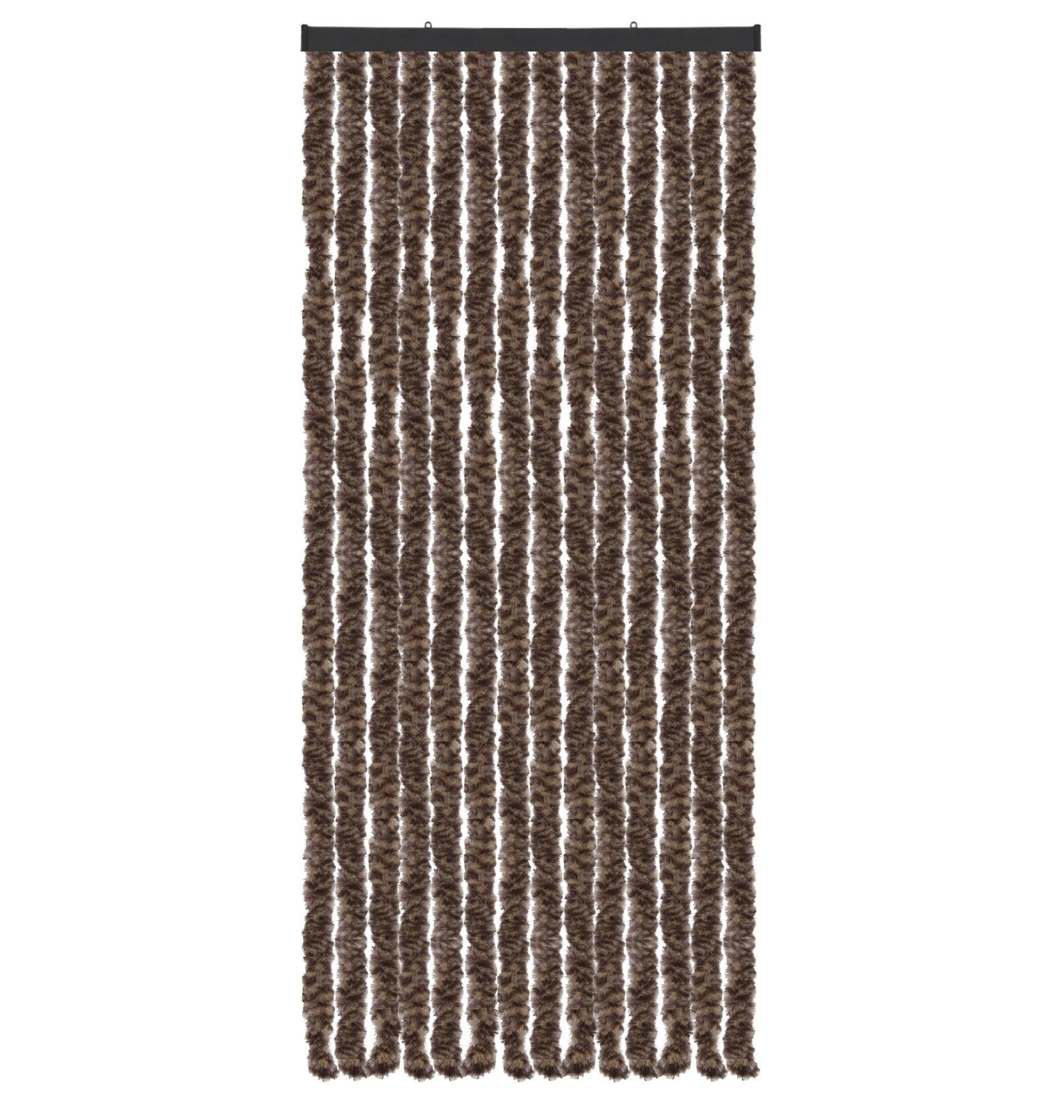 FLAUSCHVORHANG (56x185 cm) Türvorhang in "Meliert Beige-Braun" - Beige, Kunststoff (56/2/185cm) - Arsvita